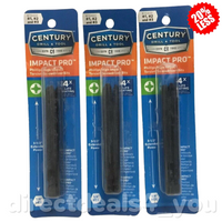 Century Drill & Tool 70400 Impact Pro 3 Piece Phillips Power Bit Assortment, 3-1/2" length