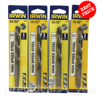 Irwin 15/32" High Speed Steel Drill Bit # 73830 Pack of 4 (Kit)