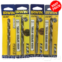 Irwin High Speed Steel 23/64" Drill Bit 60523 Pack of 4