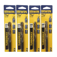 Irwin TurboMax 73626 13/32" Drill Bits Pack of 4