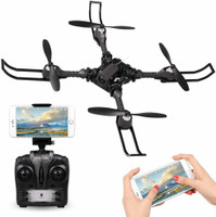 RC Drone for Beginners with 720P HD Camera Live Video 2.4GHz Foldable Arms