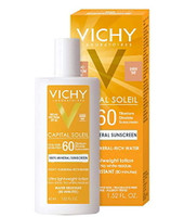 Vichy Capital Soleil Tinted Mineral Sunscreen for Face SPF 60, Lightweight Face Sunscreen with Titanium Dioxide, Broad Spectrum UVA/UVB Protection, Water Resistant