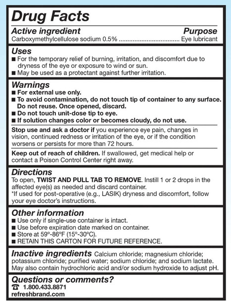 Refresh Plus Eye Lubricant 0.01 oz.Eye Drops, 30 Ct