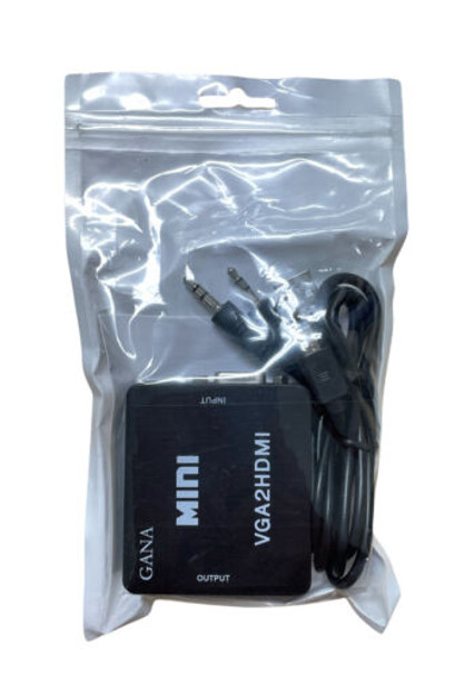 VGA to HDMI GANA 1080P Full HD Mini VGA to HDMI Audio Video Converter Adapter