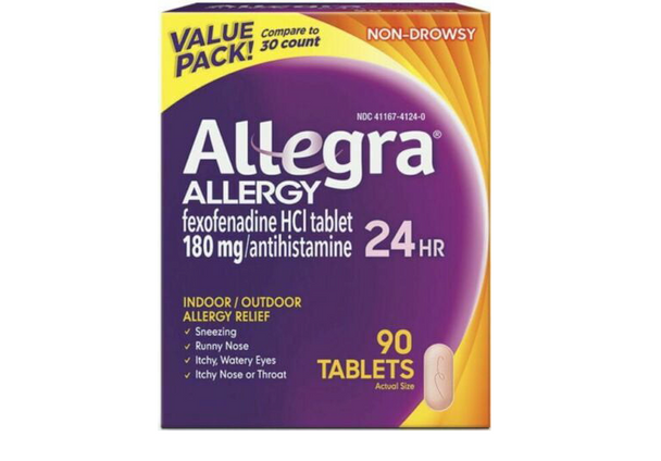 Allergy 24 HR Relief Non-Drowsy 180mg 90 tablets