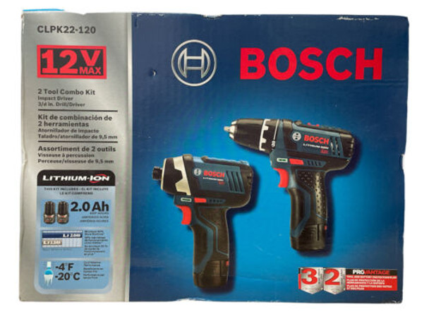 Bosch CLPK22-120 12V Cordless Lithium-Ion 3/8 in. Drill Driver and Impact Driver
