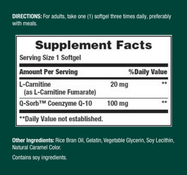 Nature's Bounty CoEnzyme Q10 Supplements, 100 mg Gels, 60 Count