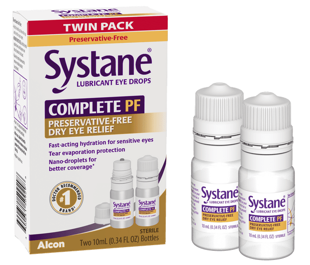 Systane Complete Preservative Free Lubricant Eye Drops Twin Pack