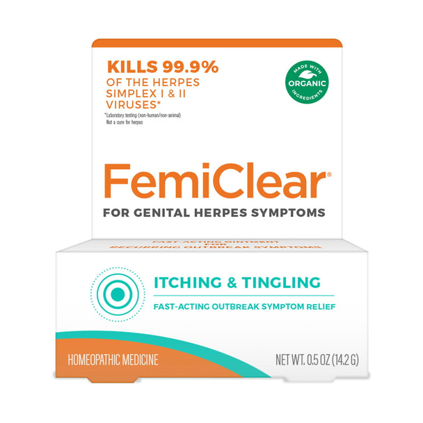 FemiClear For Genital Herpes - Itching & Tingling Symptom Relief Ointment, 0.5oz