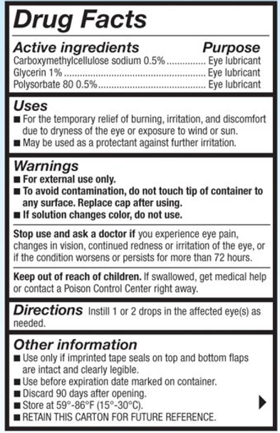 Refresh Optive Advanced Lubricant Eye Drops Preserved Tears, 2 Count, 20 mL