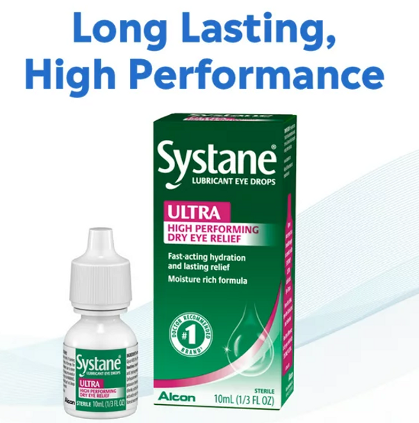 Systane Ultra Dry Eye Care Symptom Relief Eye Drops, Twin Pack