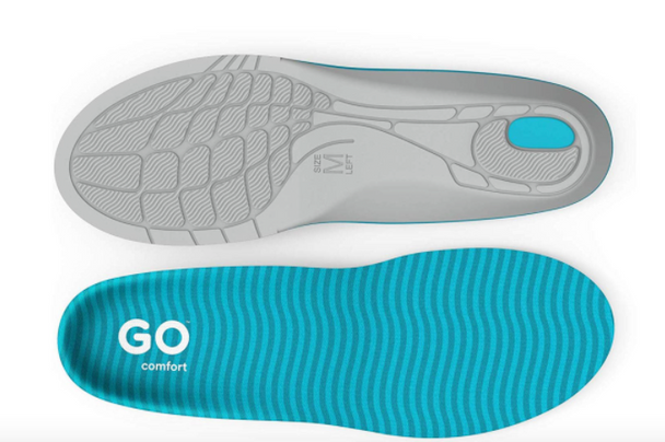 GO Comfort All Day Insole, teal, Large, W: 12+, M: 11.5-14 Regular US