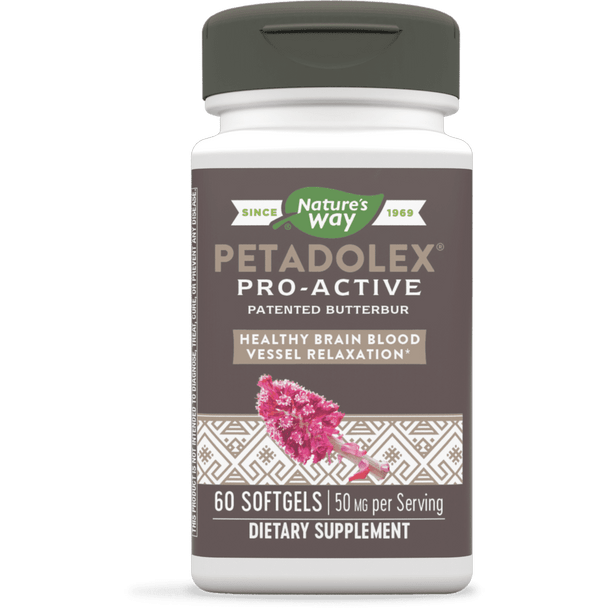 Nature's Way Petadolex Pro-Active Blood Vessel Health with Butterbur, 50 mg per serving, 60 Softgels