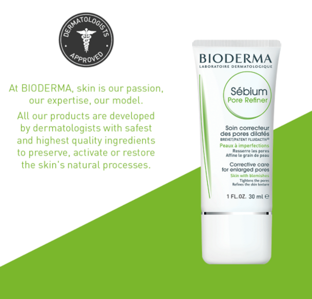 Bioderma - Sebium Pore Refiner Cream, Corrective Care for Enlarged Pores - 1 fl. oz.
