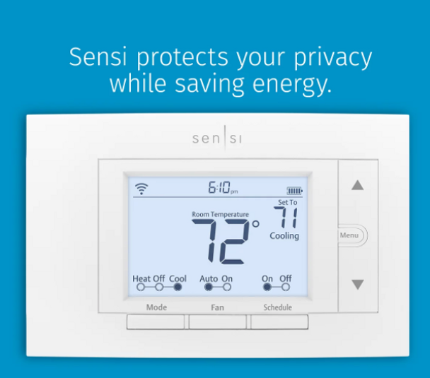 Emerson Sensi Smart Programmable Wi-Fi Thermostat-White