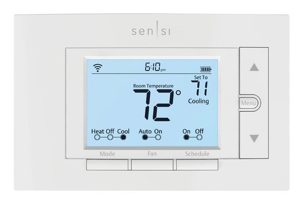 Emerson Sensi Smart Programmable Wi-Fi Thermostat-White