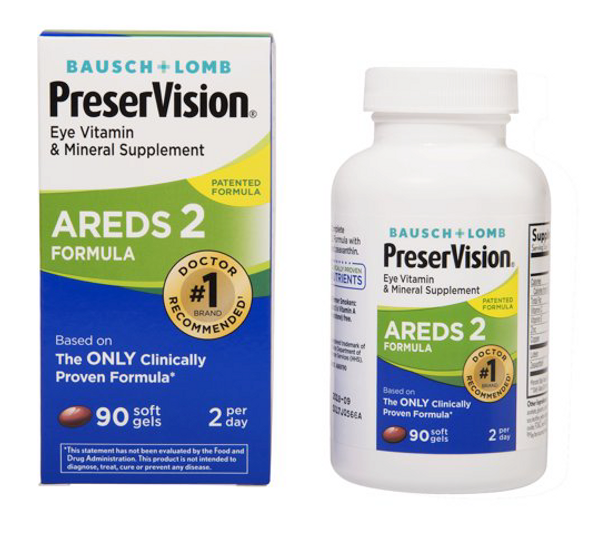 Bausch + Lomb PreserVision Eye Vitamin & Mineral Supplement AREDS 2 Formula - 90 CT
