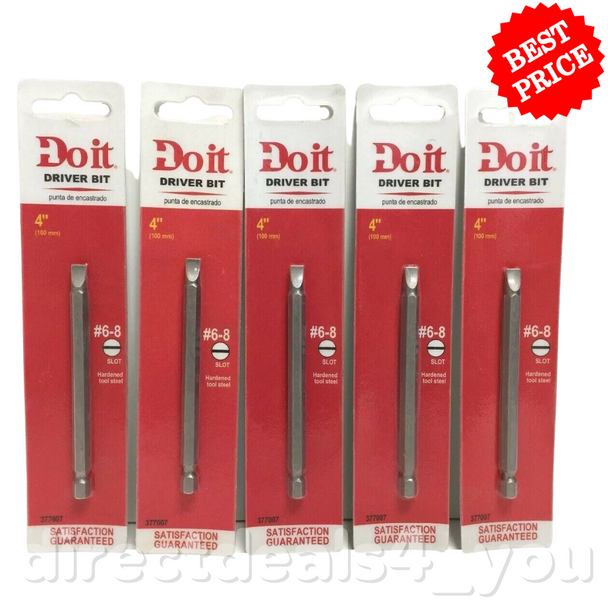 Do It 4" Driver Bit #6-8 377007 Pack of 5