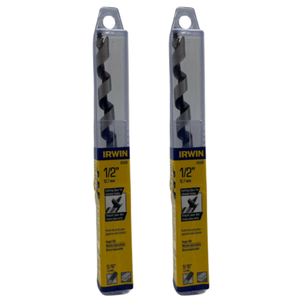 Irwin 49908 1/2" Auger Drill Bit Pack of 2