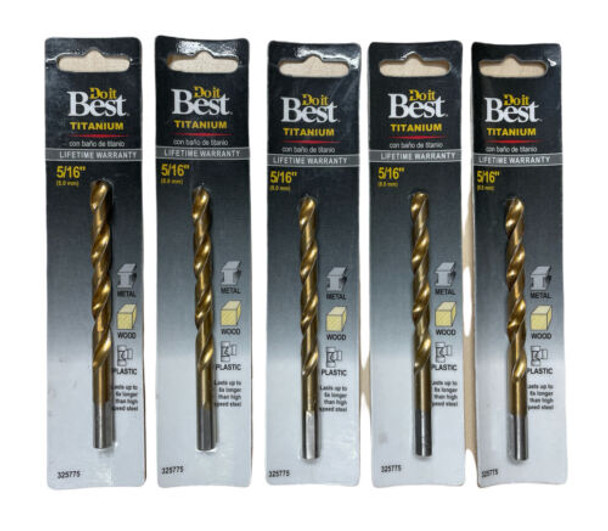 Do it Best 5/16 In. Titanium Drill Bit 325775 Pack of 5