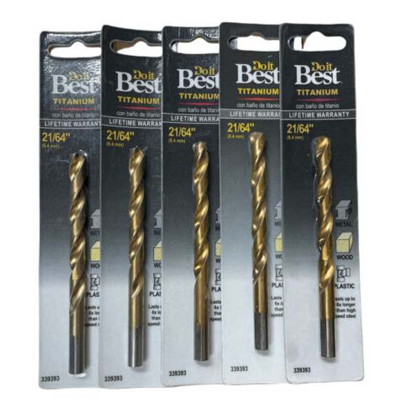 Do it Best 21/64 In. Titanium Drill Bit 220041DB Pack of 5