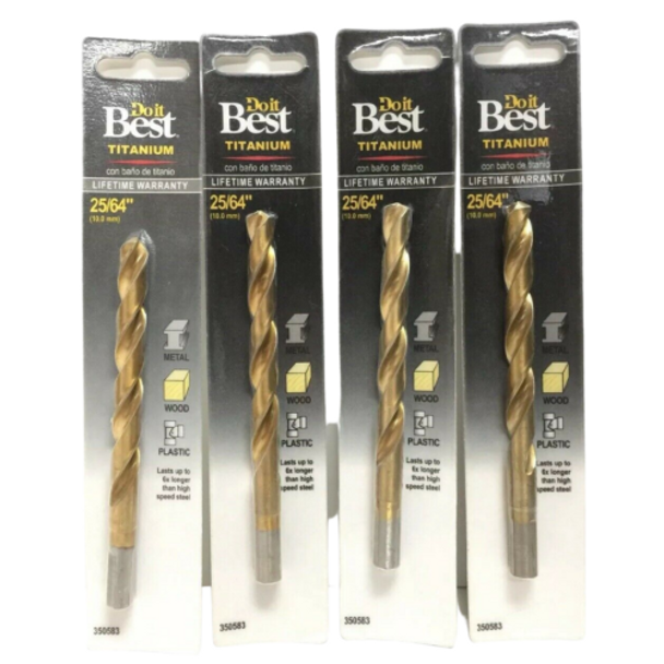 Do it Best 25/64" Titanium drill bit 350583 Pack of 4