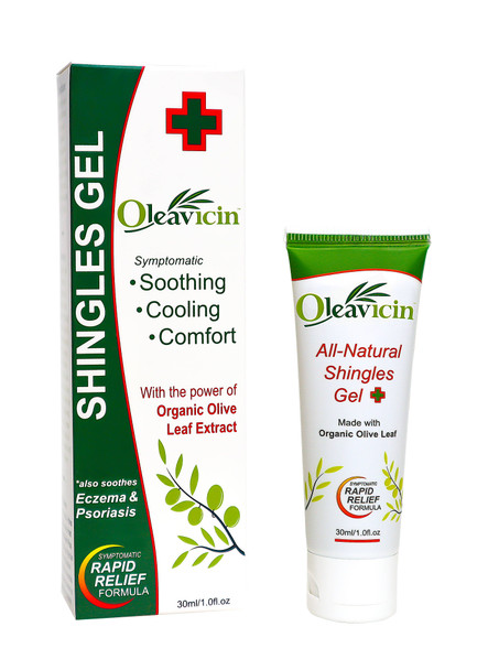 Oleavicin Shingles Gel for Symptomatic Pain Relief from Shingles, Eczema and Psoriasis, 1 fl oz