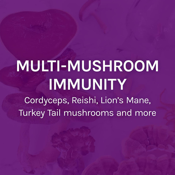 Host Defense, MyCommunity Capsules, Advanced Immune Support, Mushroom Supplement with Lion’s Mane, Reishi, Vegan, Organic, 120 Capsules (60 Servings)