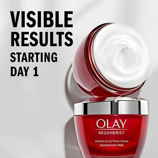 Olay Regenerist Micro-Sculpting Cream Face Moisturizer, Fragrance-Free, 1.7 oz