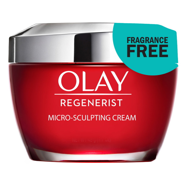 Olay Regenerist Micro-Sculpting Cream Face Moisturizer, Fragrance-Free, 1.7 oz