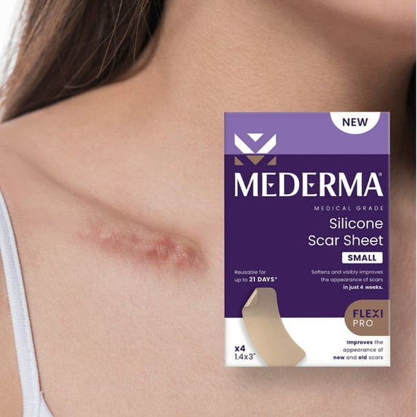 Mederma Silicone Scar Sheet, 4 Ct