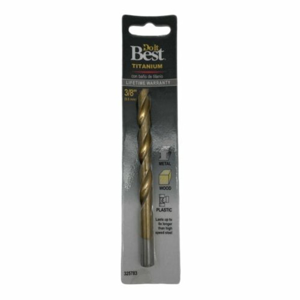 Do it Best 325783 3/8-Inch Titanium Drill Bit (Pack of 4)