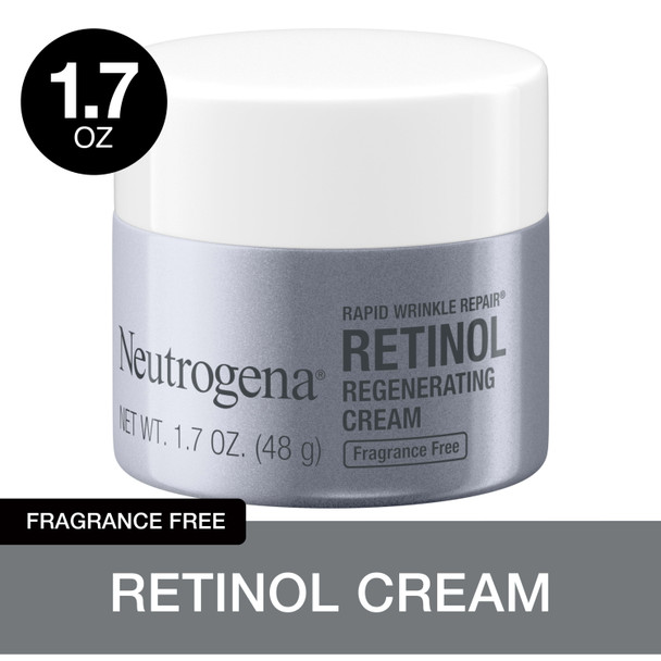 Neutrogena Rapid Wrinkle Repair Hyaluronic Acid & Retinol Face Cream, 1.7 oz