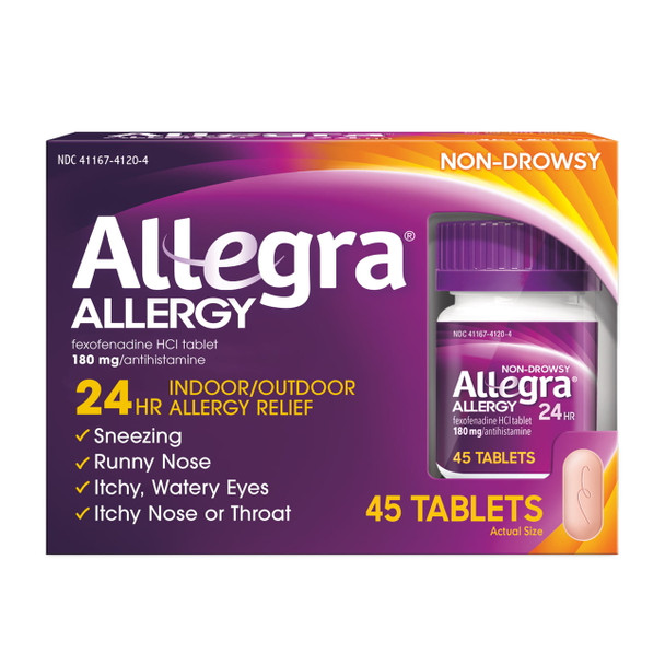 Allegra Adult 24HR Tablet (45 Ct, 180 mg), Allergy Relief