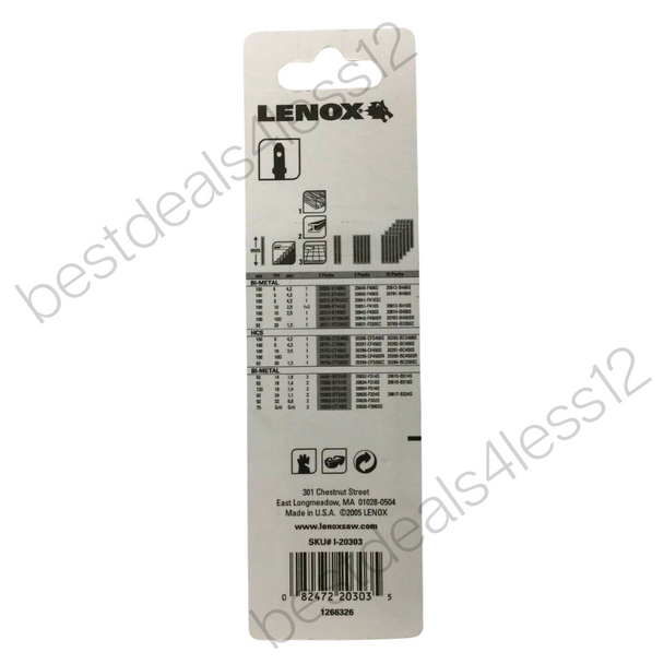 Lenox Thin Metal Saw Blades 20303 Pack of 4