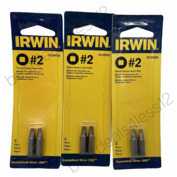 Irwin 3512052C #2 1" Square Recess Insert Bits 2 Pc (Pack of 5)