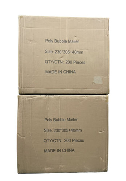 Poly Bubble Mailers Shipping Envelopes Self Sealing 400 pc 9 in x 13 in