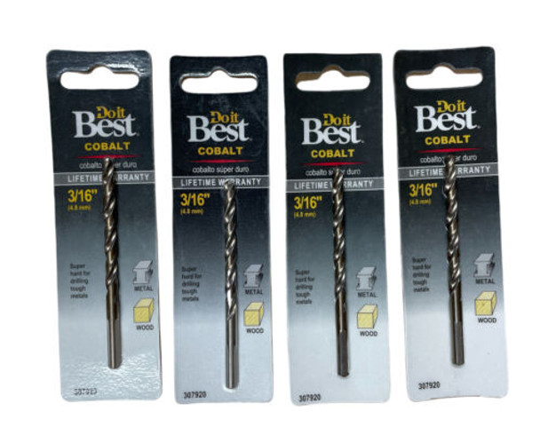 Do it Best 3/16 In. Cobalt Drill Bit 307920 Pack of 4