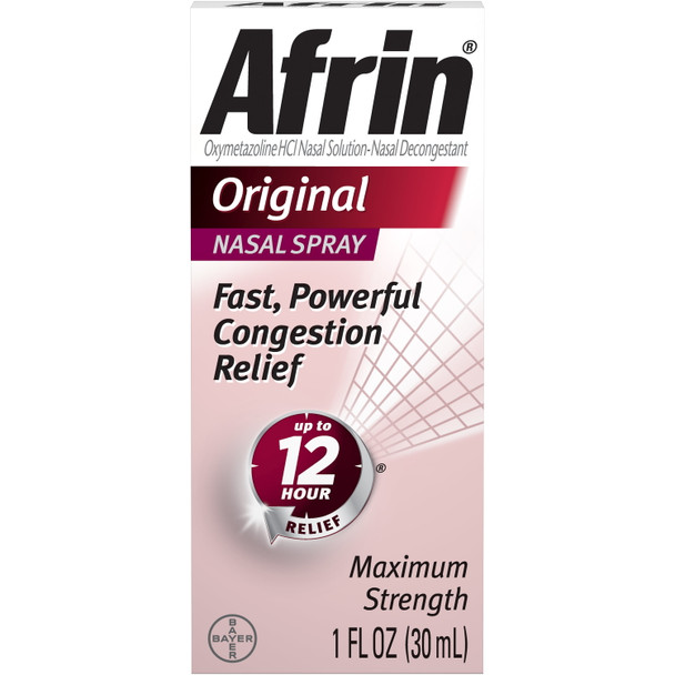 Afrin Original 12 Hour Nasal Congestion Relief Spray - 30 mL