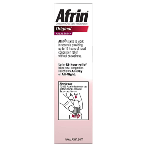 Afrin Original 12 Hour Nasal Congestion Relief Spray - 30 mL