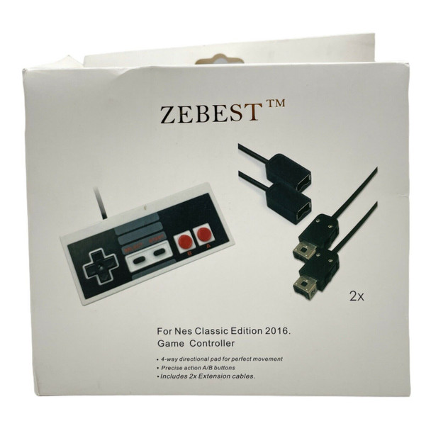 Zebest for Nes Classic Edition 2016 Game conttroler 2 x 6' FT EXTENSION CABLE