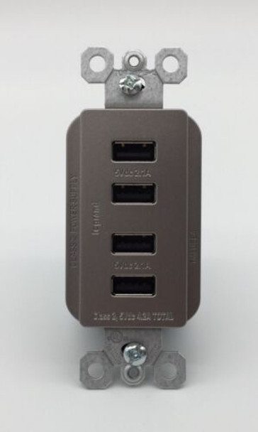 Legrand Pass & Seymour USB Charger Quad TM8USB4-NICC6