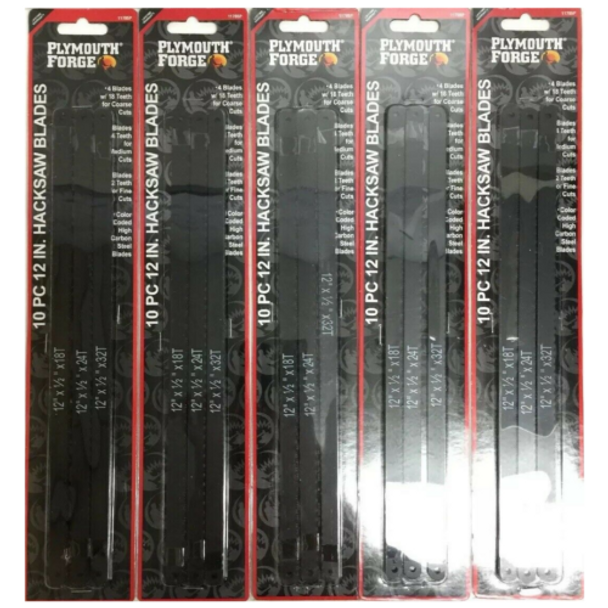 Plymouth Force # 11705P 10 pc 12" Hacksaw Blades Pack of 5