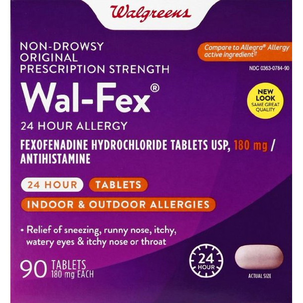 Allegery Walgreens-flex , 90 tablets, 24 Hour Relief