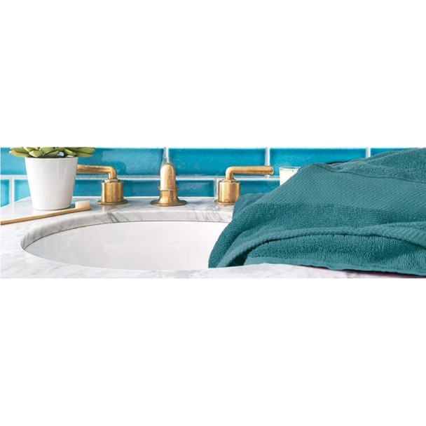 GLAMBURG 700 GSM Premium Cotton 4-Pack Bath Towel Set 100% Combed Cotton Teal