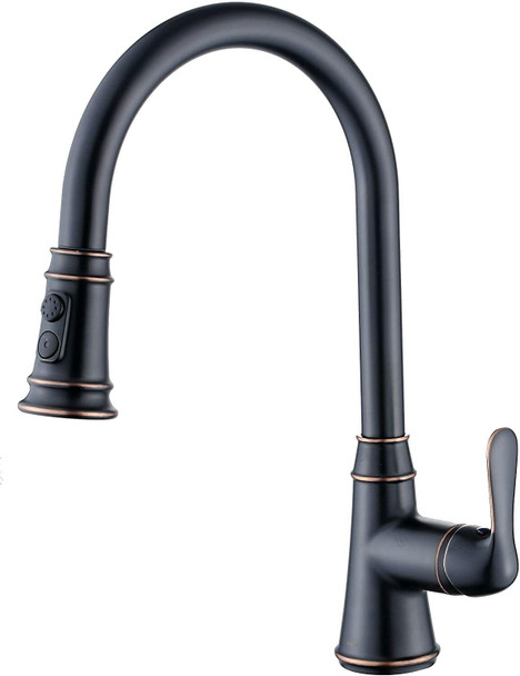 Duttao DF-1217A-ORB Single Handle Pull-Down Kitchen Faucet Without Deck Plate