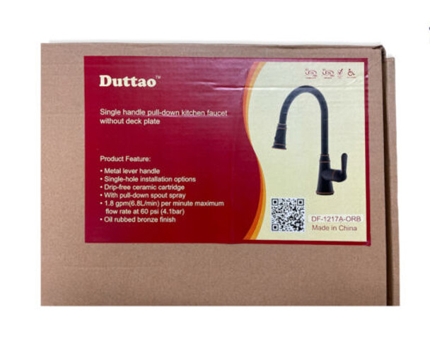 Duttao DF-1217A-ORB Single Handle Pull-Down Kitchen Faucet Without Deck Plate