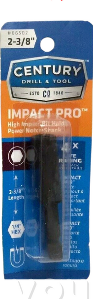 Century Drill & Tool 66502 Impact Pro 2-3/8 High Impact Bit Holder