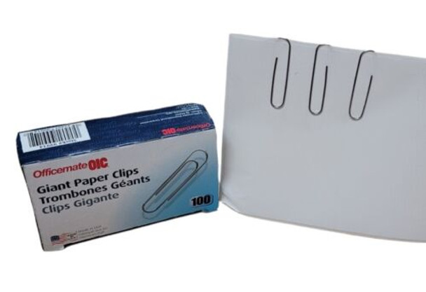 Officemate Oic Giant Paper Clips Giant 100 / Box Silver (OIC99914) Pack 2