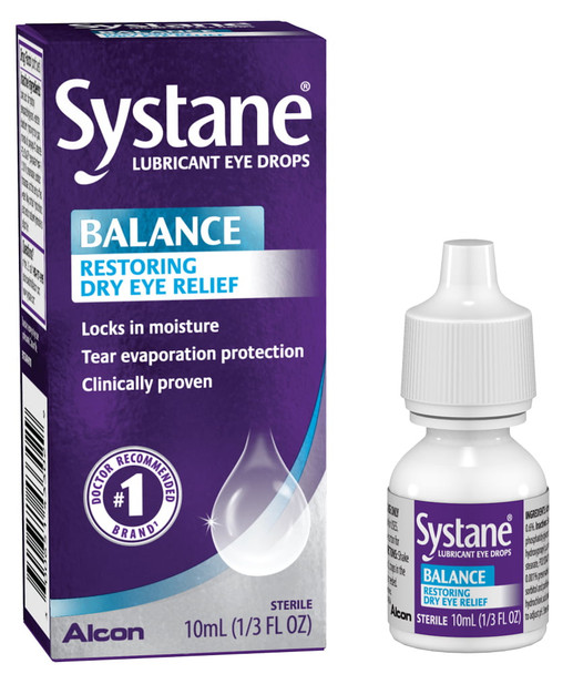 Systane Balance Lubricating Eye Drops for Dry Eyes Symptoms, 10ml